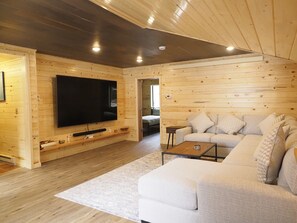 Smart-TV, peis og bøker