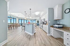 Fridge, microwave, oven, stovetop - Luxury Corner Condo | Expansive Balcony, Gulf Views & Lazy River | BEACHBALL PROPERTIES (Orange Beach)