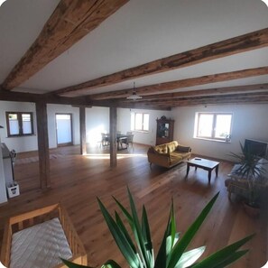 Interior - At the Kapferhof 1x 125 sqm loft with beds and extra 1x bedroom large and bright (Hauzenberg)