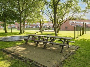 Outdoor dining - 6 Person Holiday Home on a Holiday Park in Hemmet (Hemmet)