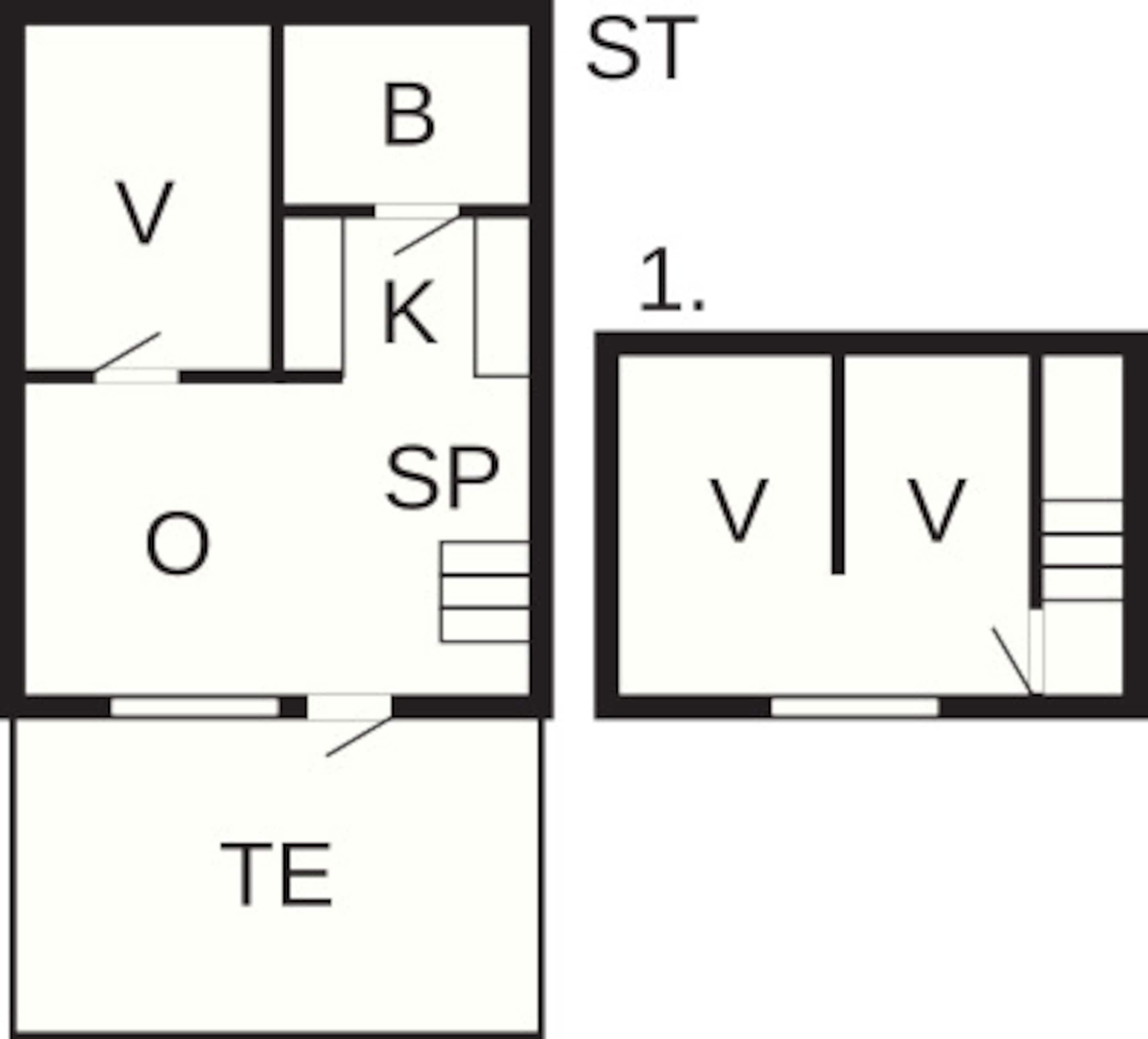 Comfort-hus - 2 soveværelser | Plantegning