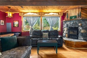 TV, fireplace - Fir Tree Cabin | Grill, Fireplace (Packwood)