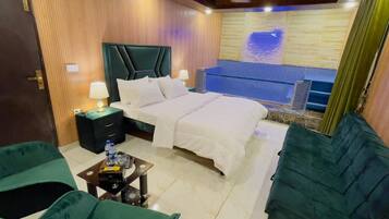 In-room safe, desk, laptop workspace, soundproofing