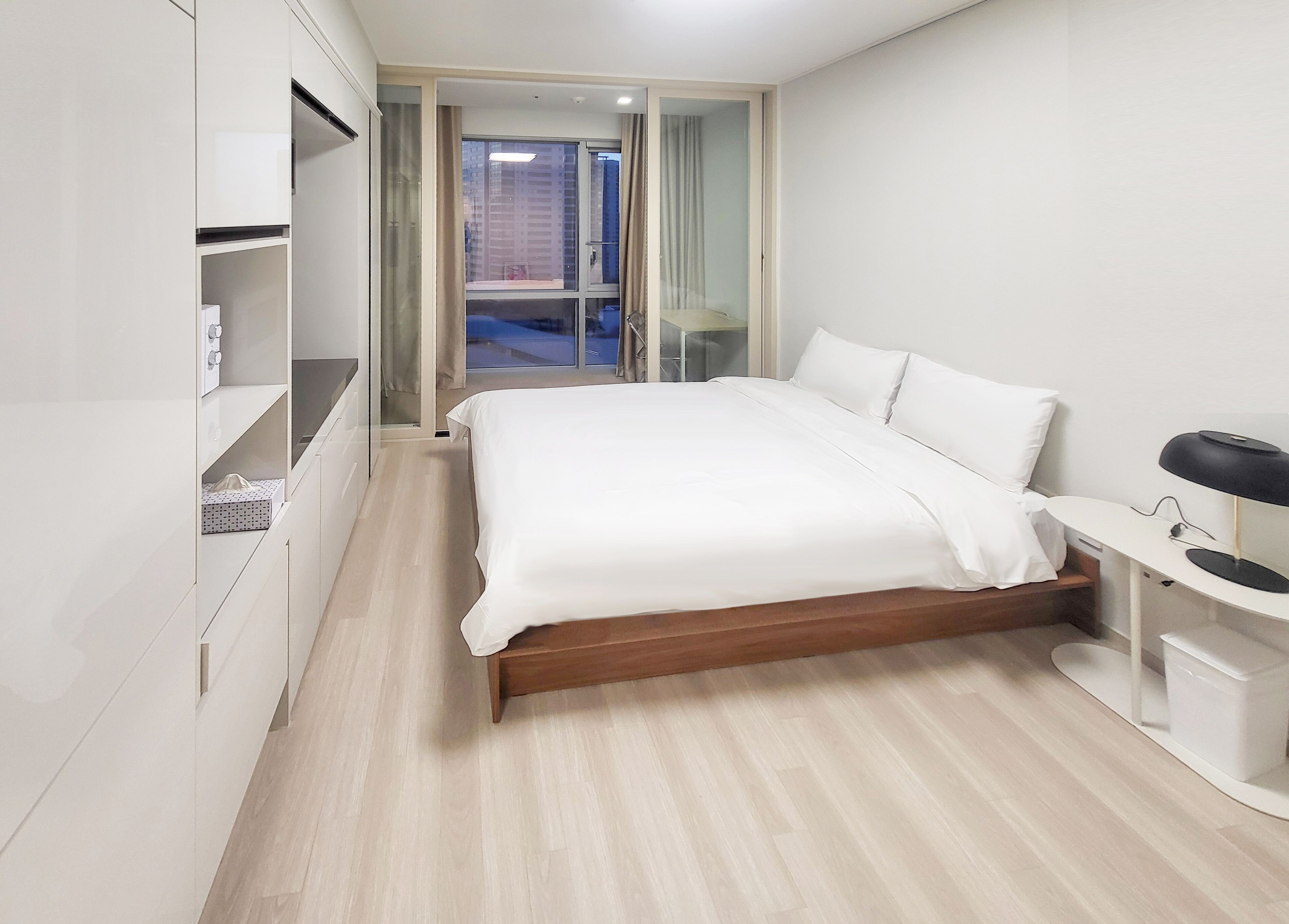 Gebar bulu kapas, langsir/tirai gelap terus, kalis bunyi 