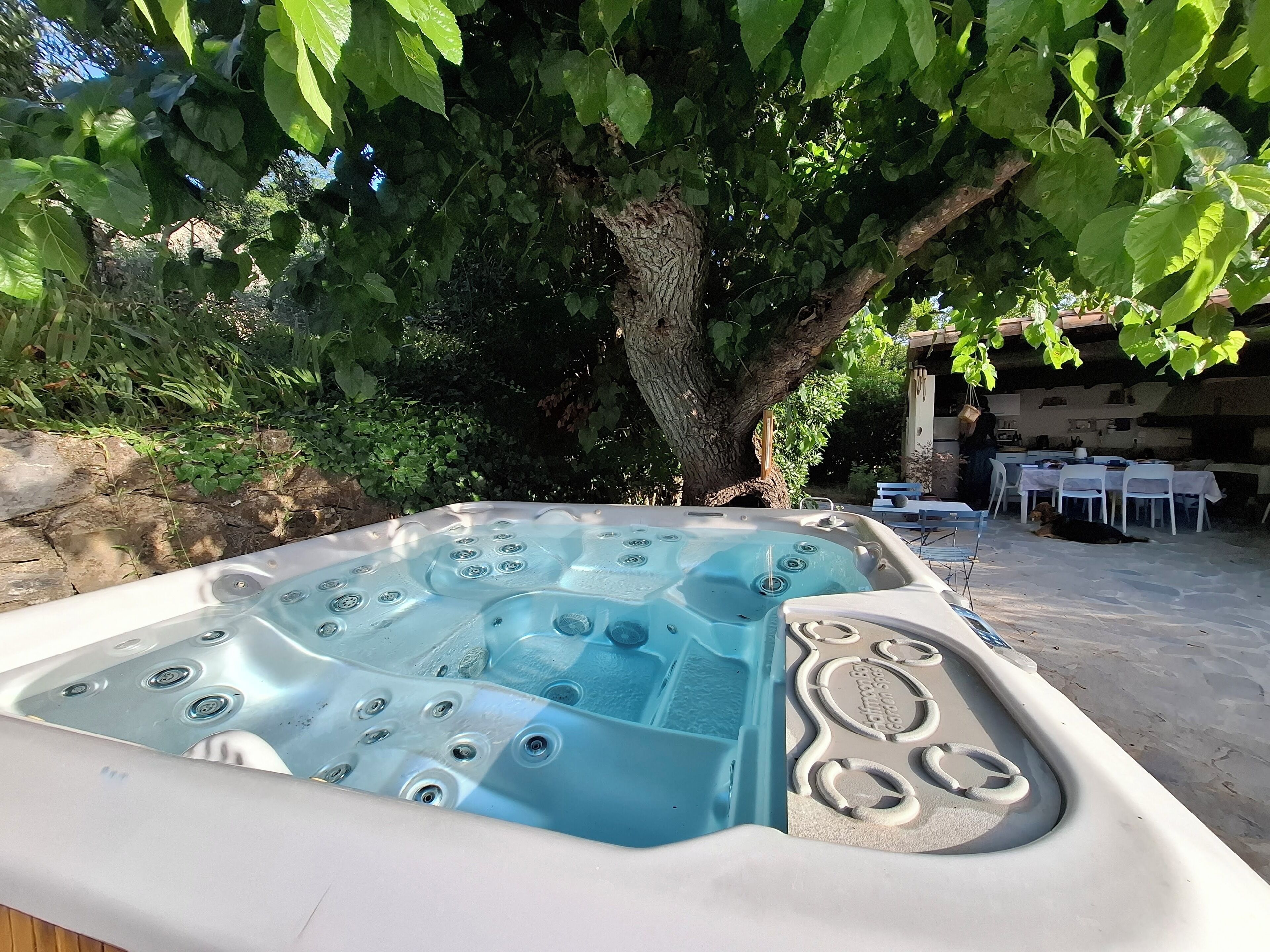 Outdoor spa tub