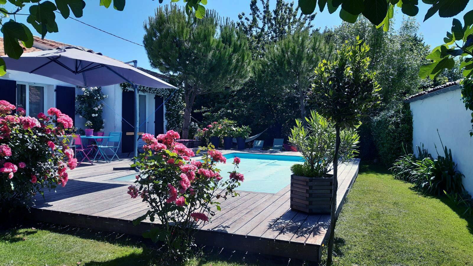 Piscine extérieure, piscine chauffée