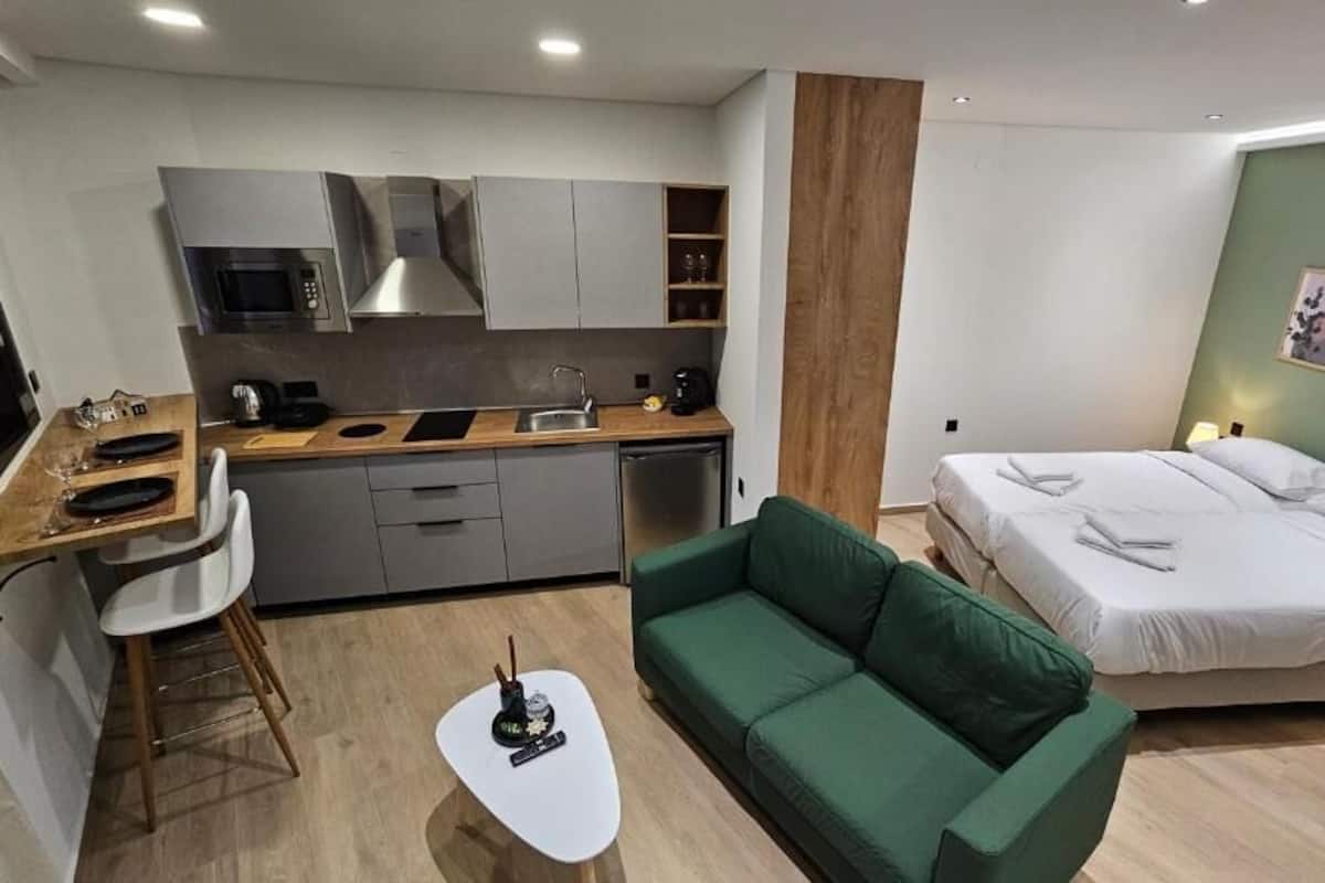 Stüdyo, 2 Tek Kişilik Yatak, Balkon, Şehir Manzaralı | Dizüstü bilgisayar çalışma alanı, güneşlik/perde, ses yalıtımı