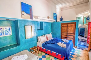 15 bedrooms, iron/ironing board, WiFi, bed sheets - RIAD Traditionnel Central MEDINA - Heated swimming pool (El Kebir)