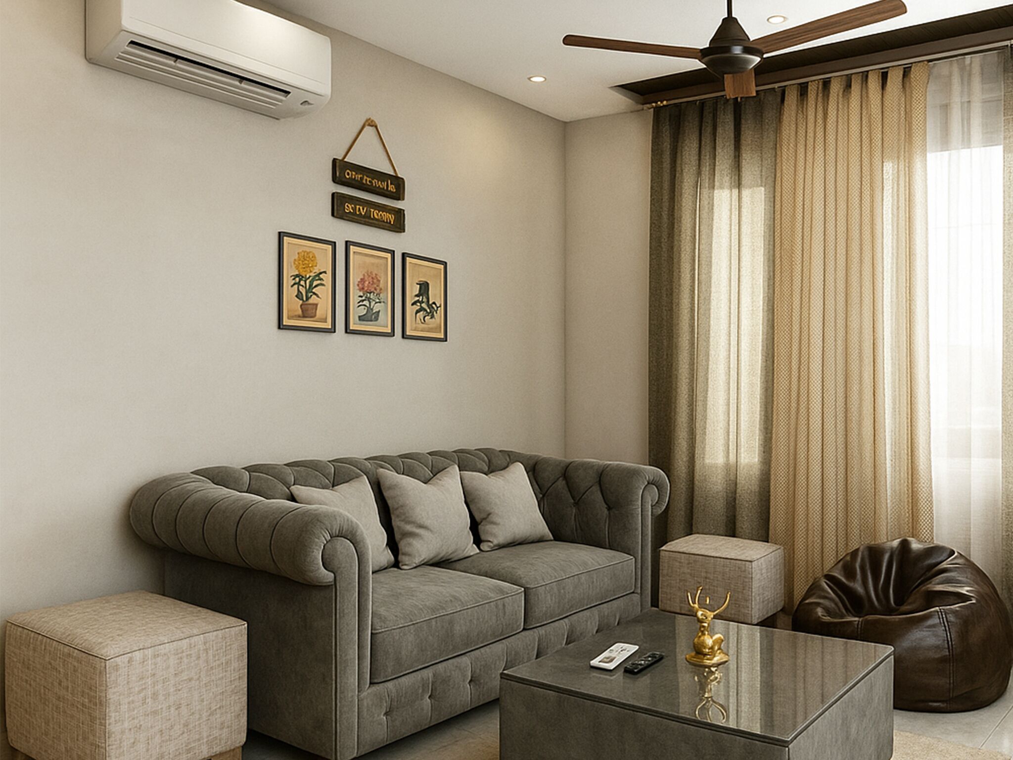Villa, 2 chambres, fumeurs, balcon | Salle de séjour