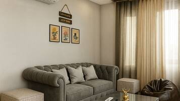 Villa, 2 chambres, fumeurs, balcon | Salle de séjour