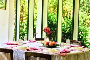Villa, 5 Bedrooms, Accessible, Private Pool | Dining room - La Vie en Rose Auroville, Villa With Garden & Pool (Vanur)