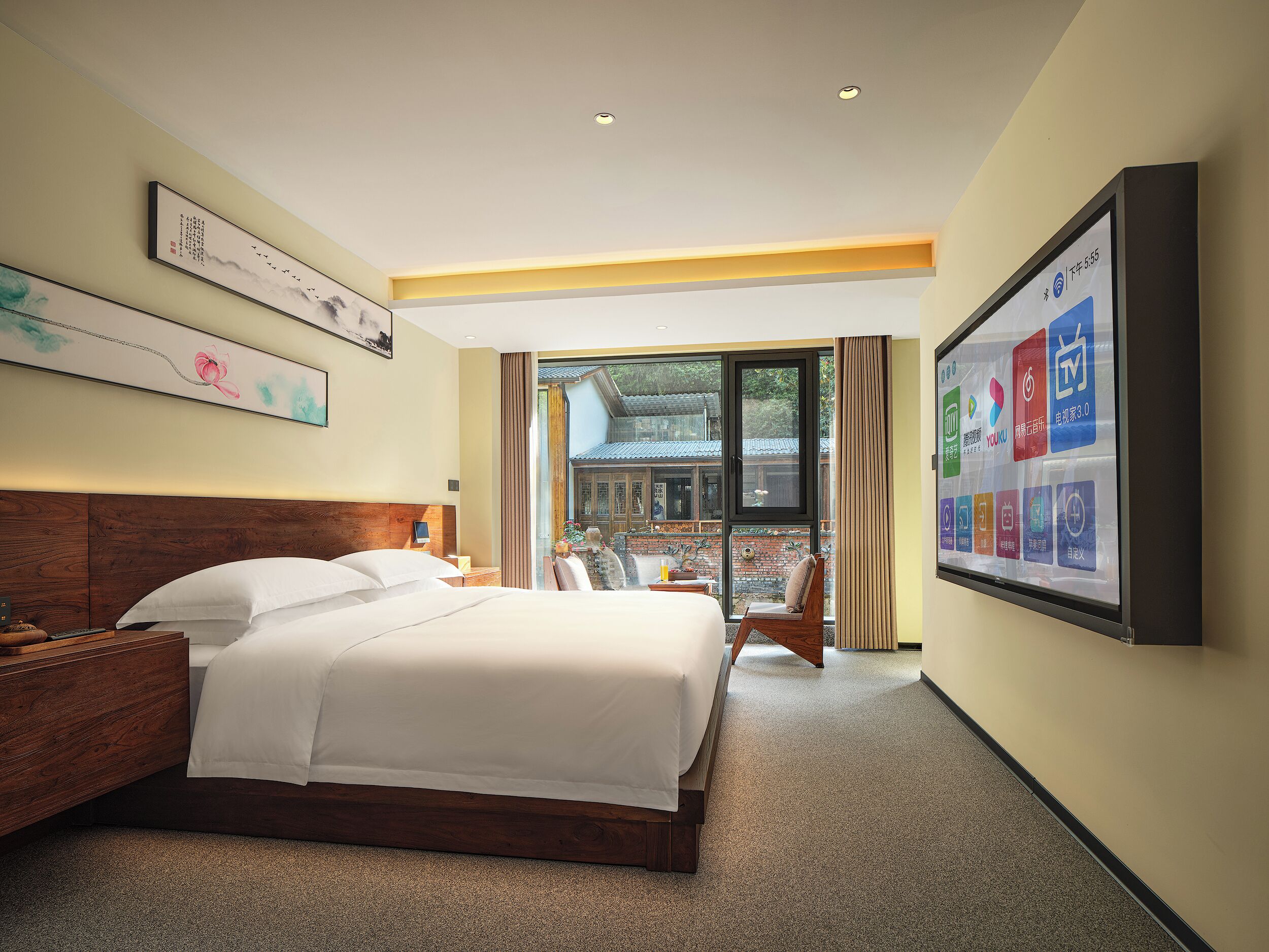 슈피리어 더블룸, 산 전망 | 미니바, 무료 WiFi, 침대 시트