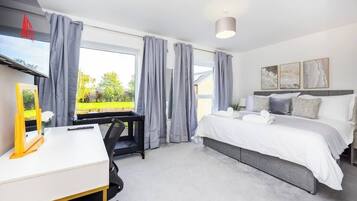 Desk, iron/ironing board, travel crib, WiFi