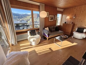 Living area - Megève Apartment, 3 rooms, 4-6 people, parking (Megève)