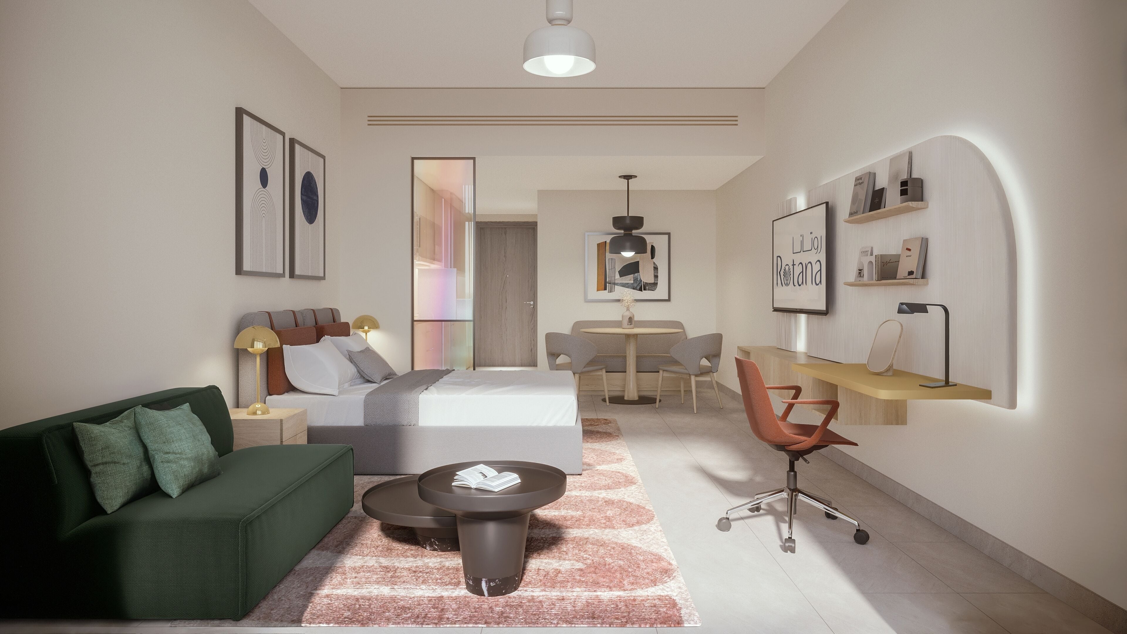 Caja de seguridad en la habitación y escritorio 