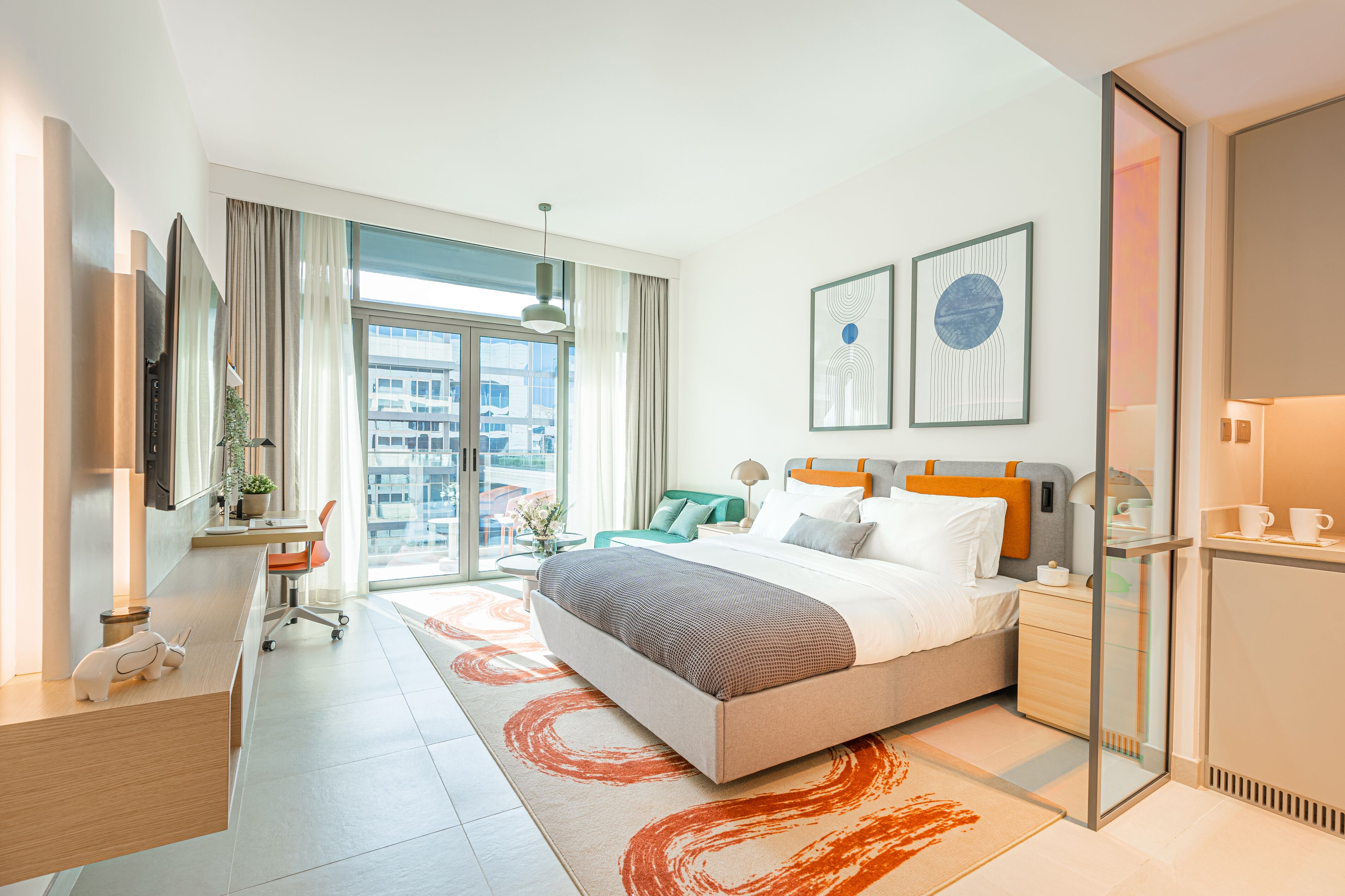 In-room safe, desk, laptop workspace, blackout curtains