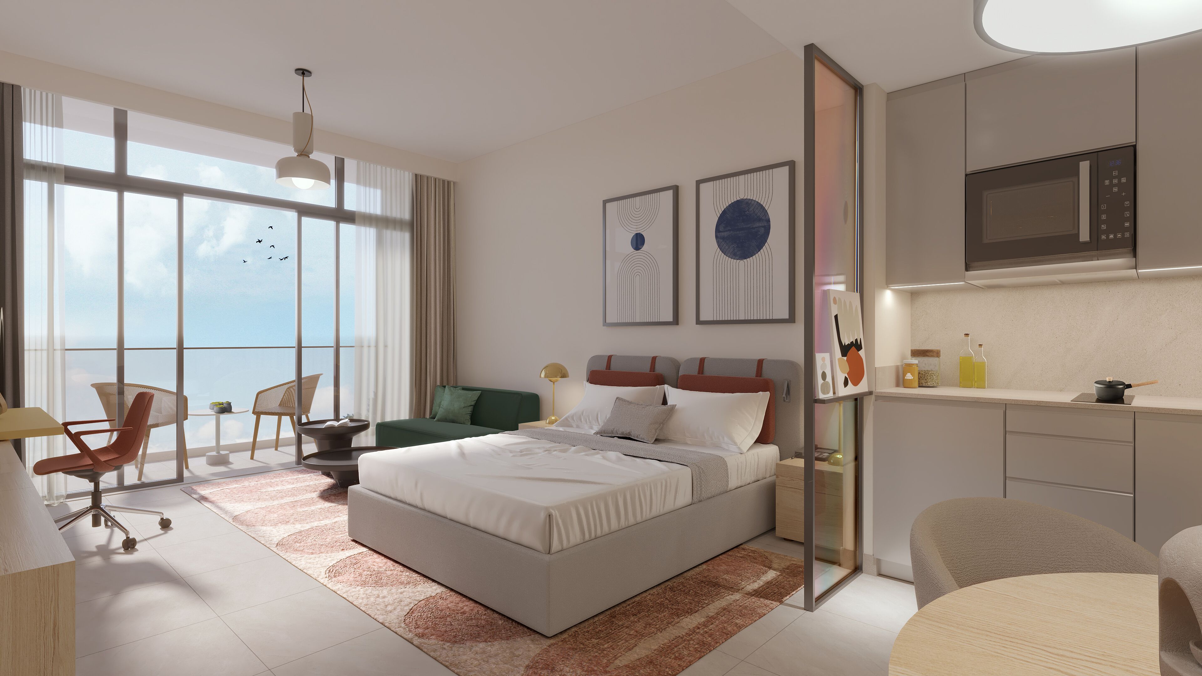 Caja de seguridad en la habitación y escritorio 