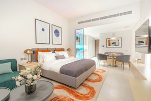 Premium Studio, 1 King Bed (Fur-Ever) | In-room safe, desk, laptop workspace, blackout curtains - Bloom Arjaan By Rotana (Abu Dhabi)