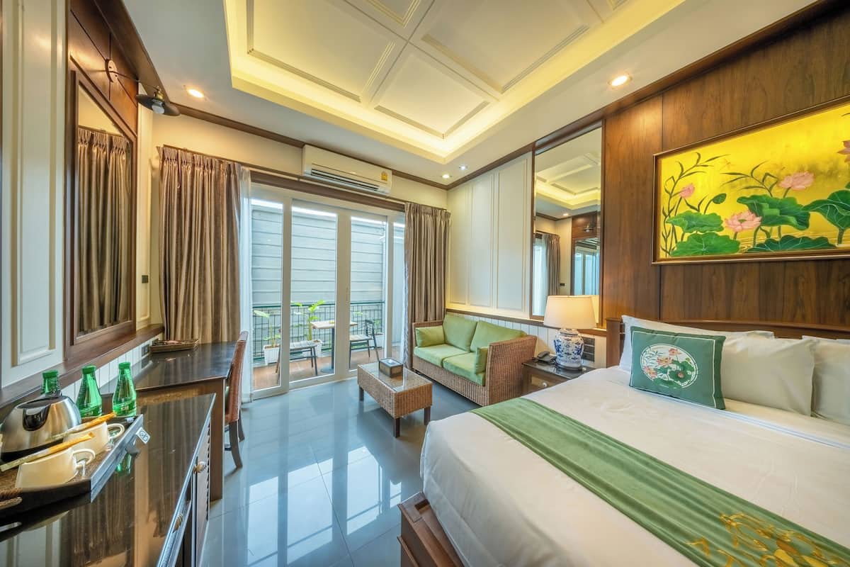 ห้องดีลักซ์ดับเบิล, ปลอดบุหรี่ | Wi-Fi ฟรี, ผ้าปูที่นอน