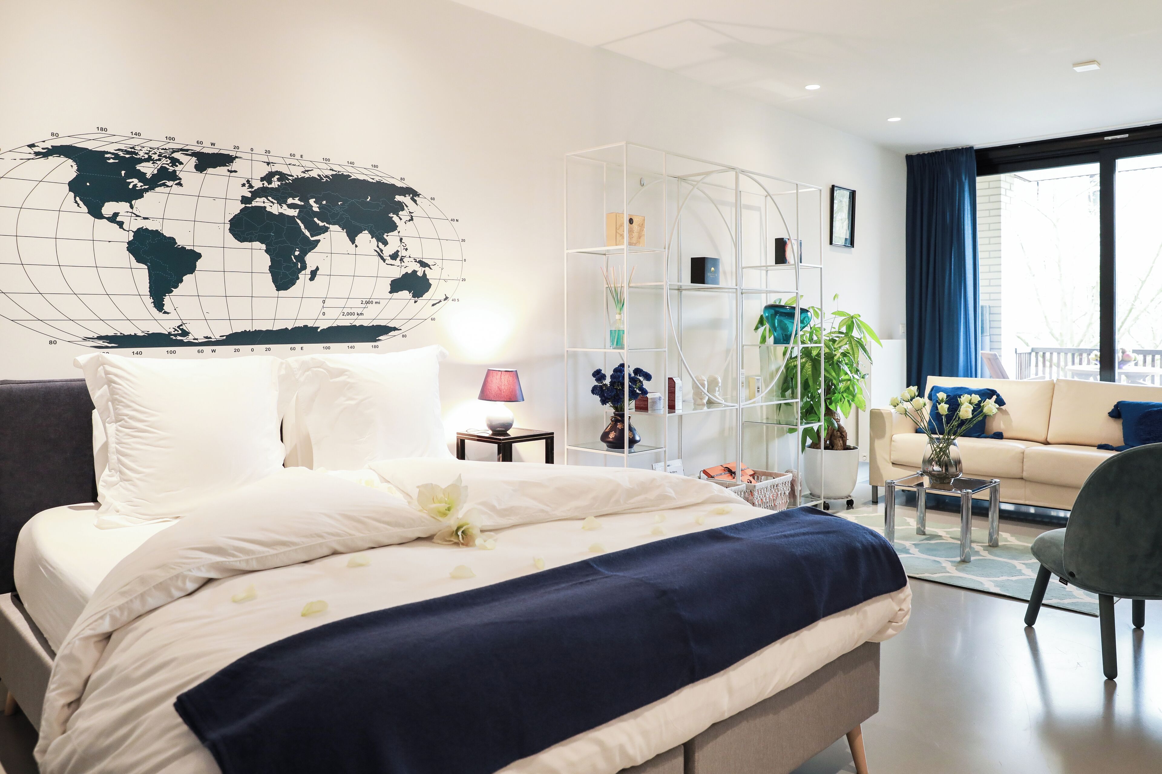 Appartement | Een bureau, geluiddichte muren, een strijkplank/strijkijzer, gratis wifi