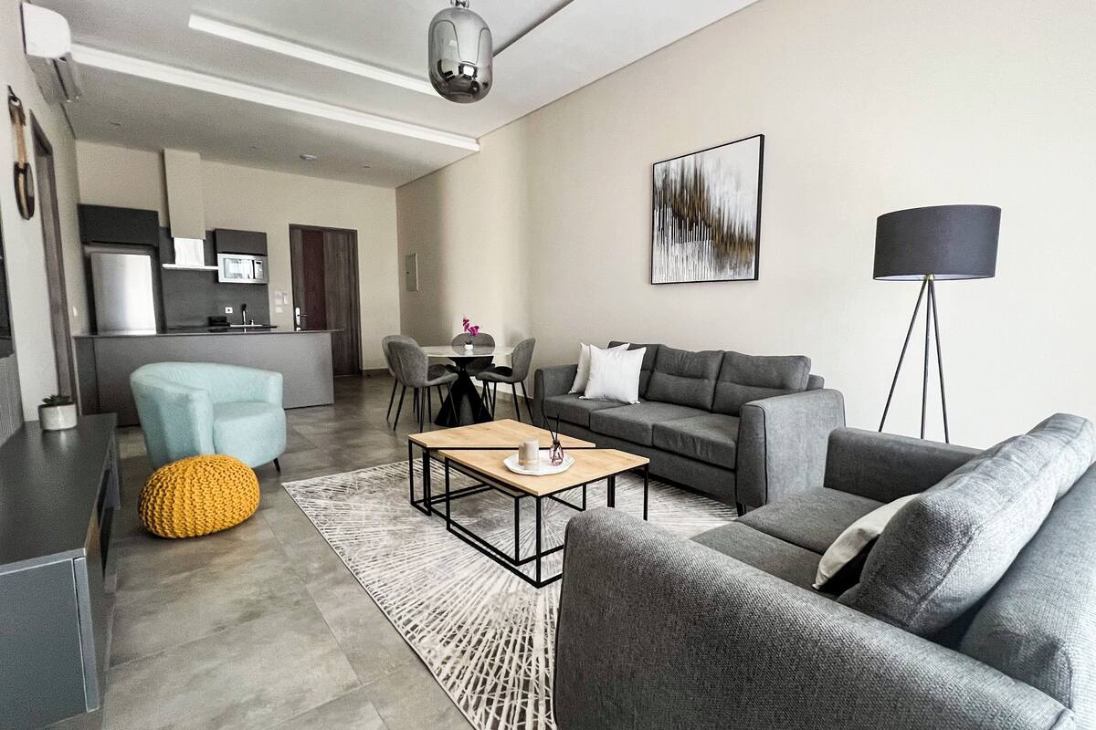 Luxury-Suite, 2 Schlafzimmer, Stadtblick | Wohnbereich