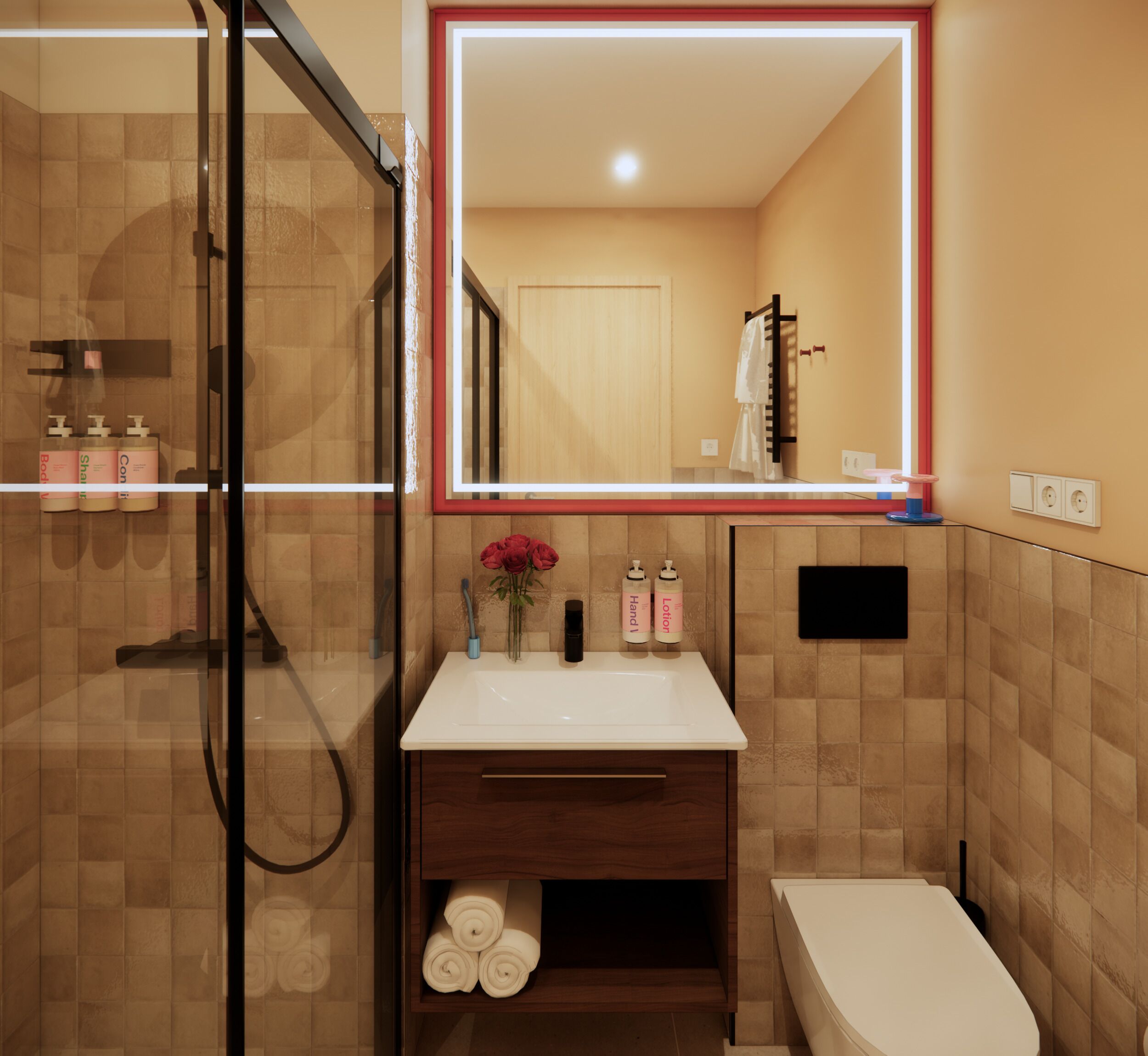 Buồng tắm vòi sen, đồ dùng nhà tắm thân thiện với môi trường 