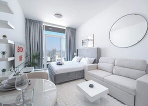 TV - Free housekeeping visits during your stay - StayShort - Jumeirah Village Circle Studio with Amazing Amenities! (Jumeirah Village Circle)