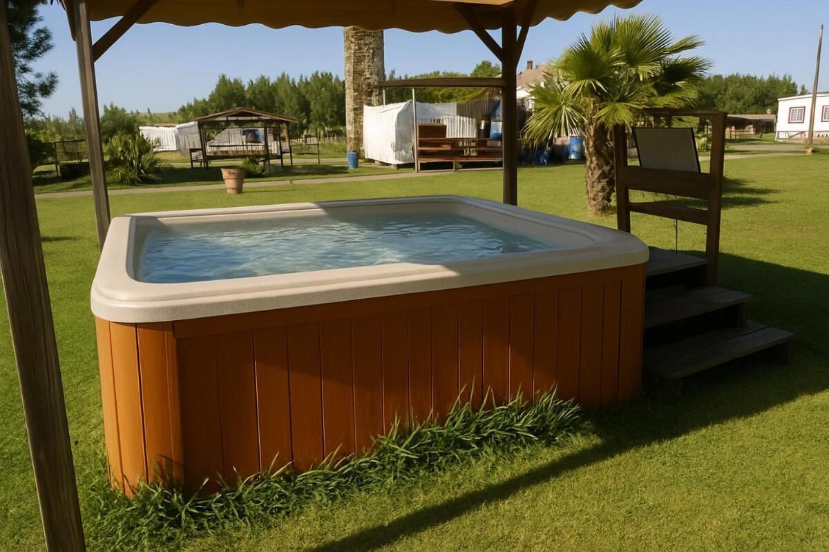Bungalow, 2 Bedrooms, Balcony, Garden View | Outdoor spa tub