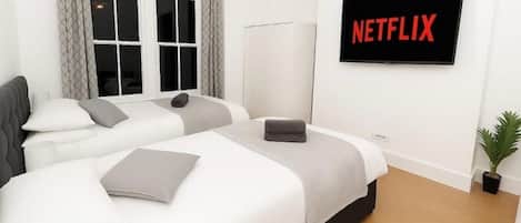 Desk, iron/ironing board, free WiFi, bed sheets