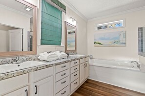 House | Bathroom | Hair dryer, towels, toilet paper - Beach House - C Shucker by PHG (Mexico Beach)