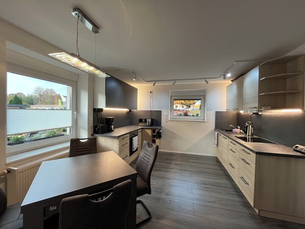 Microwave, stovetop, dishwasher