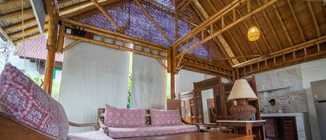 Habitació, 1 dormitori, fumadors, vistes al jardí | Sala d'estar