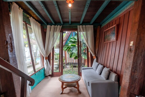 Room, 1 Bedroom, Smoking, Balcony | Living room - Room-cozy Bali Cabin in Sanur - Perfect (Denpasar)