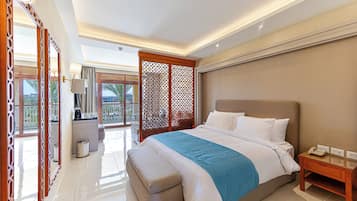 Junior Suite, Garden View | Premium bedding, Select Comfort beds, free minibar, in-room safe