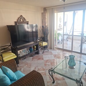 Living area - Luxurious  Beach Front Condo Located in Flamingos Area. (Bucerías)