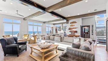 House, Ocean View | Living area | 75-inch Smart TV with digital channels, Netflix, Hulu