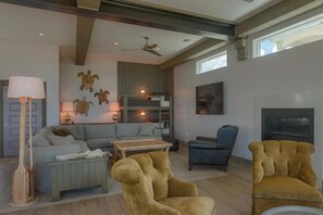 House, Ocean View | Living area | 75-inch Smart TV with digital channels, Netflix, Hulu