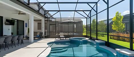 Outdoor pool, a heated pool