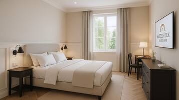 Caixa forta a l'habitació i escriptori