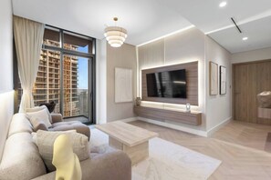 TV - Skyline Escape 2 bedroom with Burj Khalifa View (Business Bay)