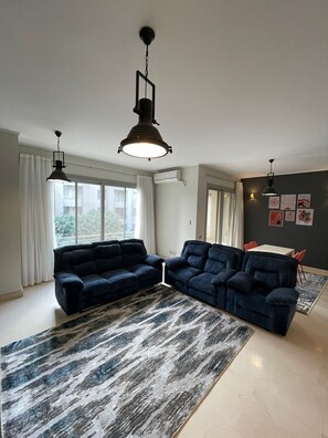 Living area - Furnished Apartment in The Village Gate - NEW CAIRO  by palm hills. (cairo)