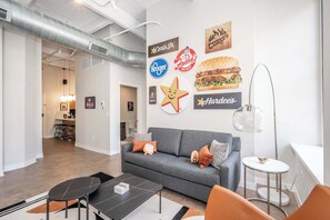 Apartment, 2 Queen Beds, Kitchen, City View (The 333 Suites 203) | Living area