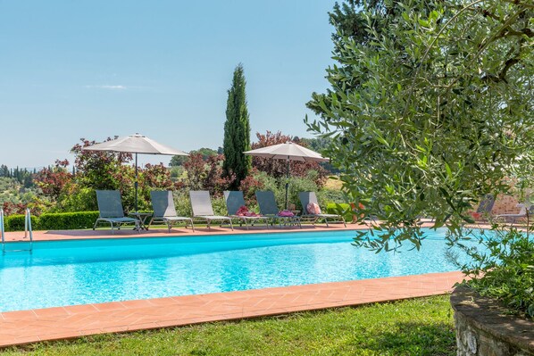 Pool - Apartment with AC in Chianti with pool (Florence)