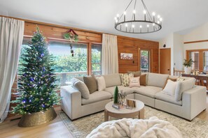 Una Smart TV, una chimenea, videojuegos, libros