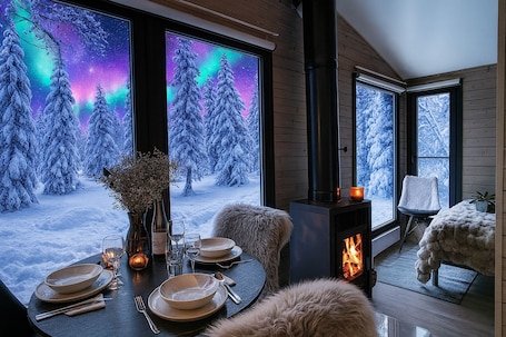 Superior Chalet, Valley View | View from room. Lapland Fell Village