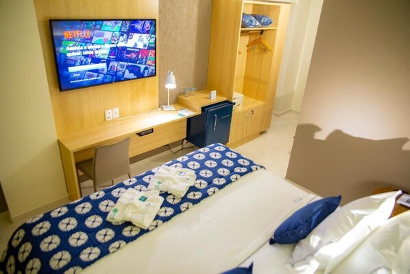 In-room safe, desk, laptop workspace, blackout curtains