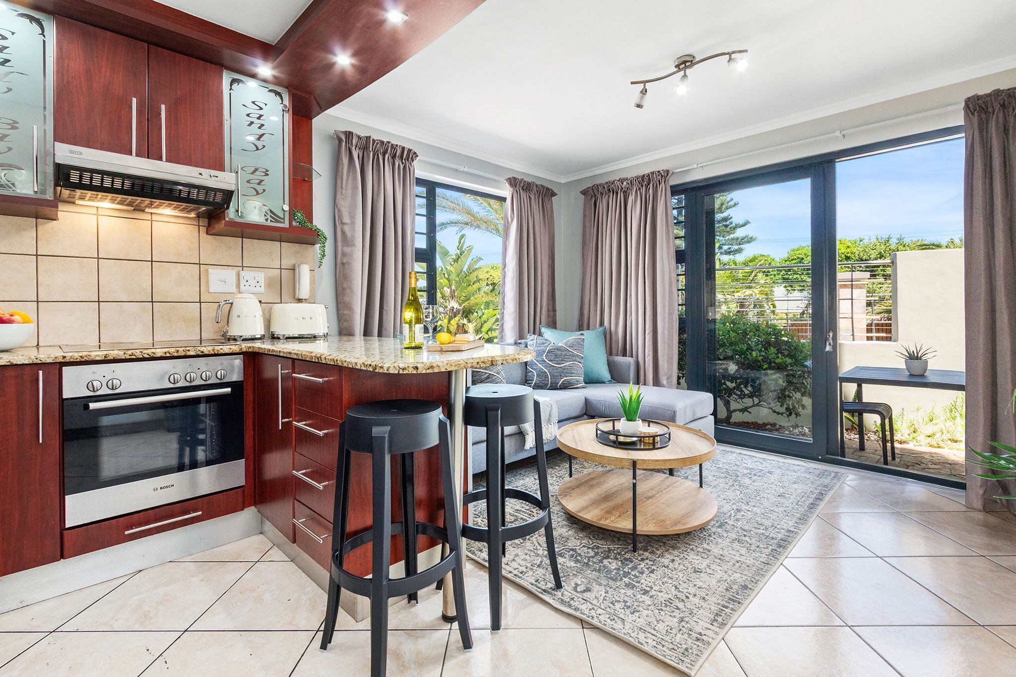 Fridge, microwave, oven, toaster