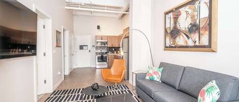 Apartment, 2 Queen Beds, Kitchen, City View (The 333 Suites 302) | Living area