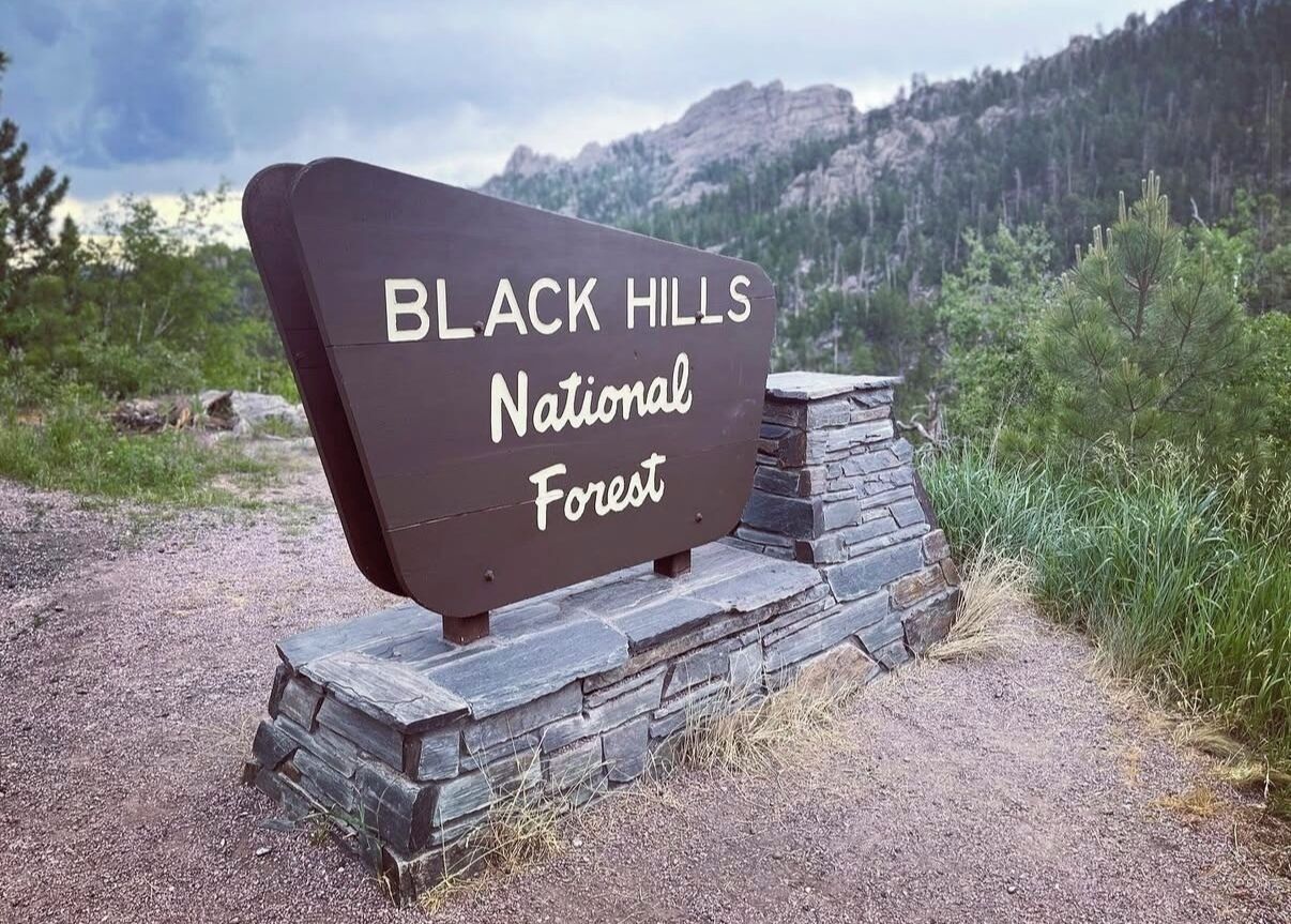 Schild für den Black Hills National Forest.