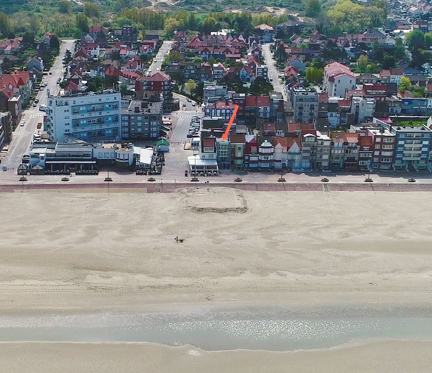 Vlak bij het strand